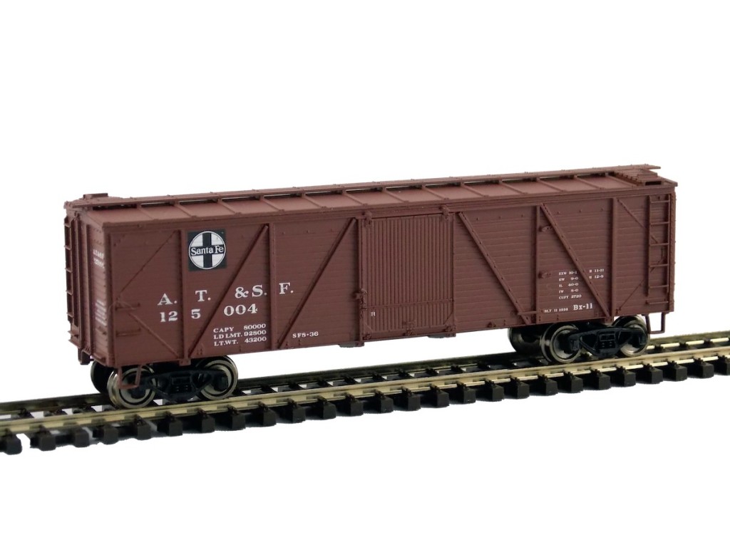 ATSF 125004 SANTA FE - 1936 Fowler Wood Boxcar