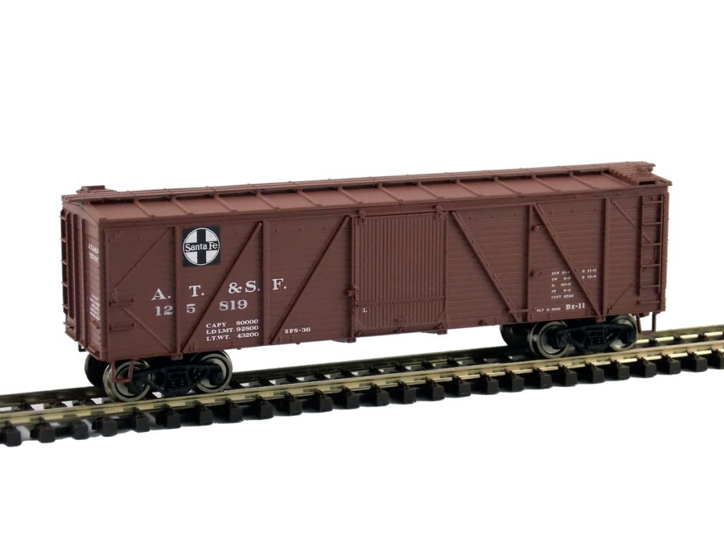 ATSF 125819 SANTA FE - 1936 Fowler Wood Boxcar