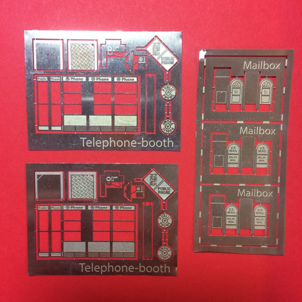 Phone booth and Mailboxes - Bausatz