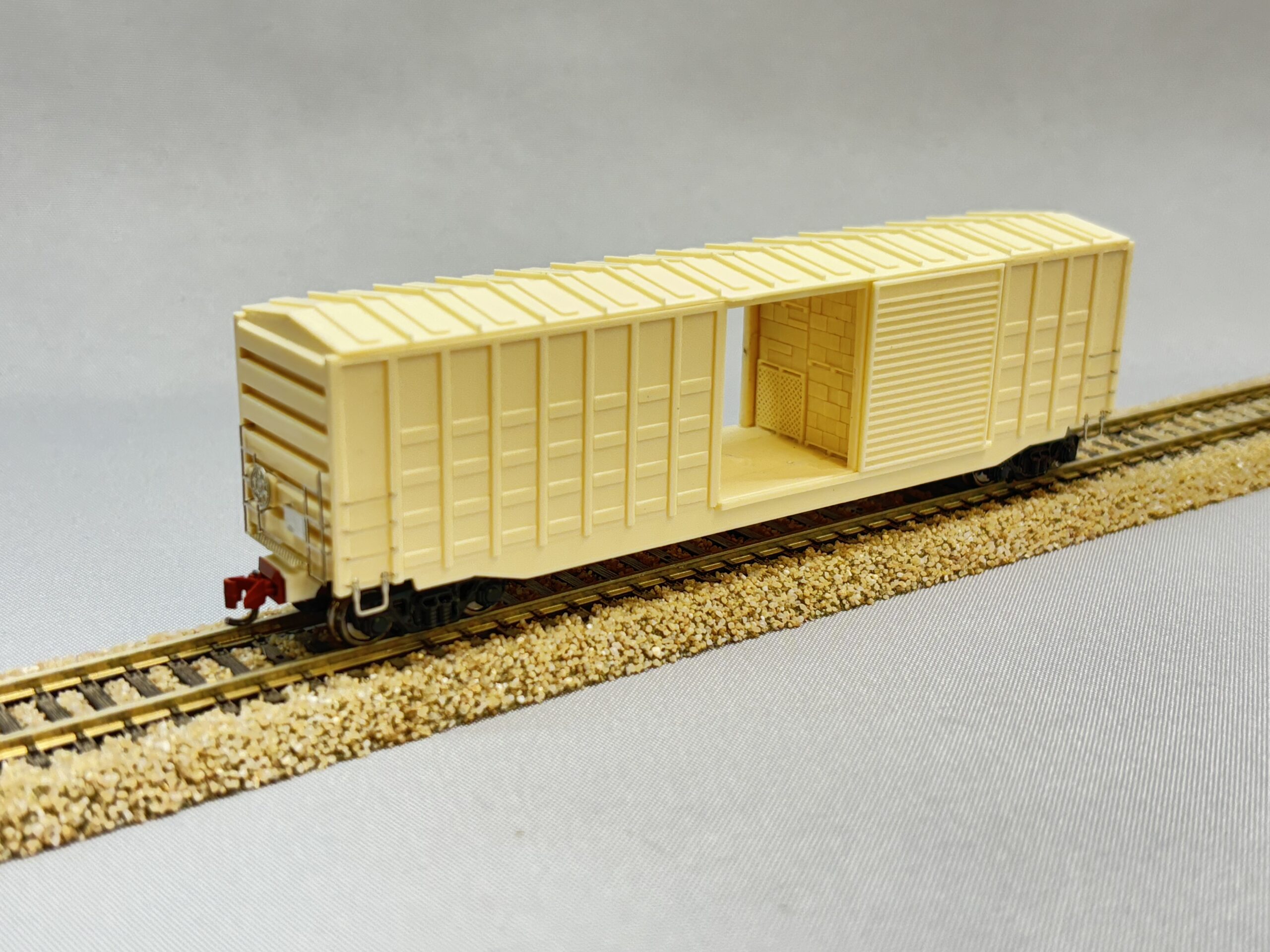 50´6´´ACF Waffle-Side Boxcar Bausatz TT 1:120-2