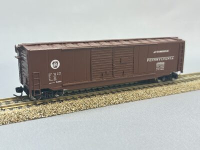 PRR 25596 Pennsylvania - 50' Double Door Steel Boxcar "AUTOMOBILE"- RTR